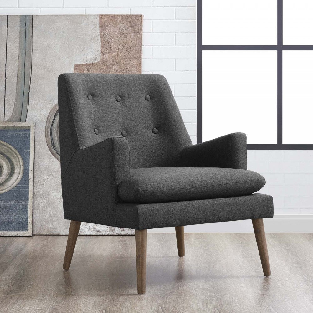 Leisure Upholstered Lounge Chair, Gray