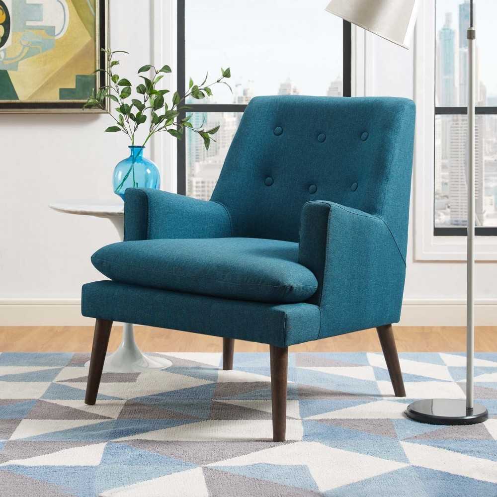 Leisure Upholstered Lounge Chair, Teal