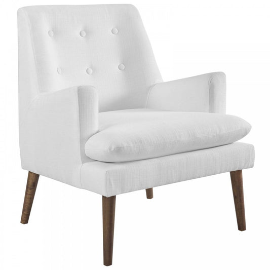 Leisure Upholstered Lounge Chair, White