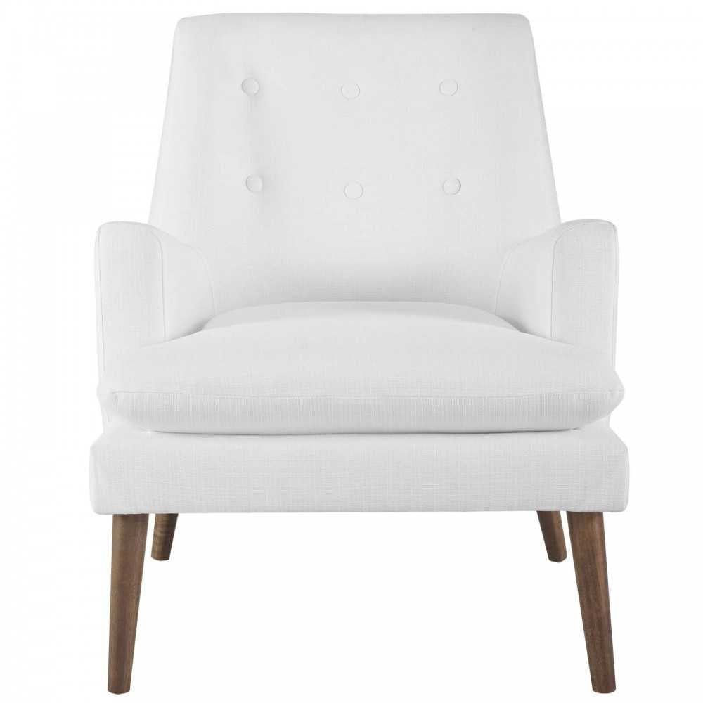 Leisure Upholstered Lounge Chair, White