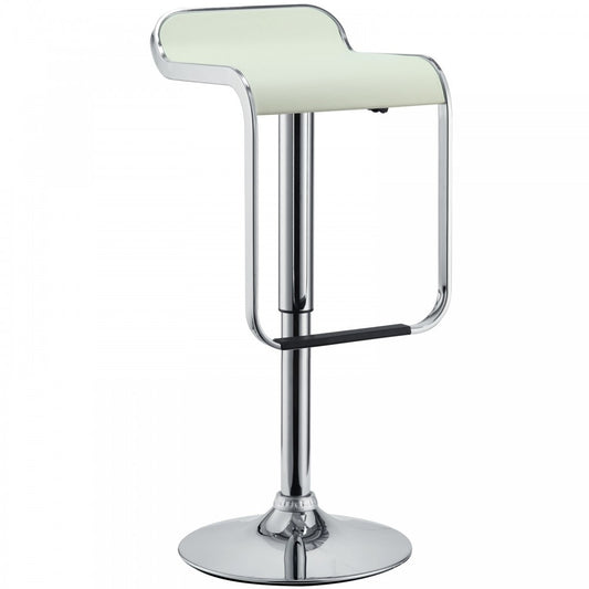 LEM Vinyl Bar Stool, White