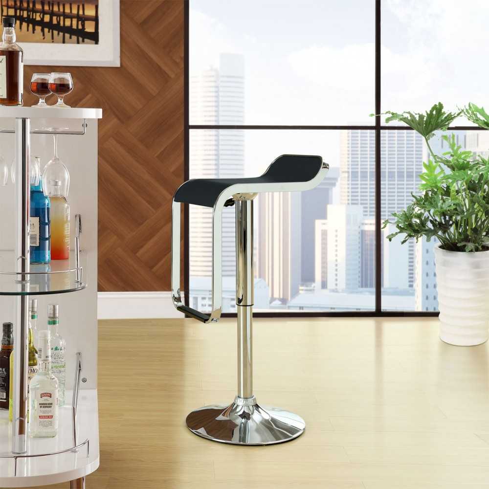 LEM Vinyl Bar Stool, Black