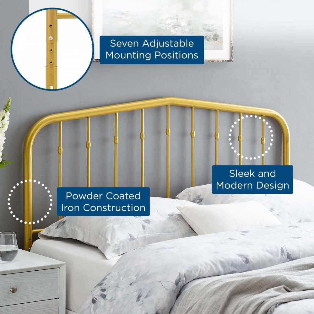 Lennon Full Metal Headboard, Gold