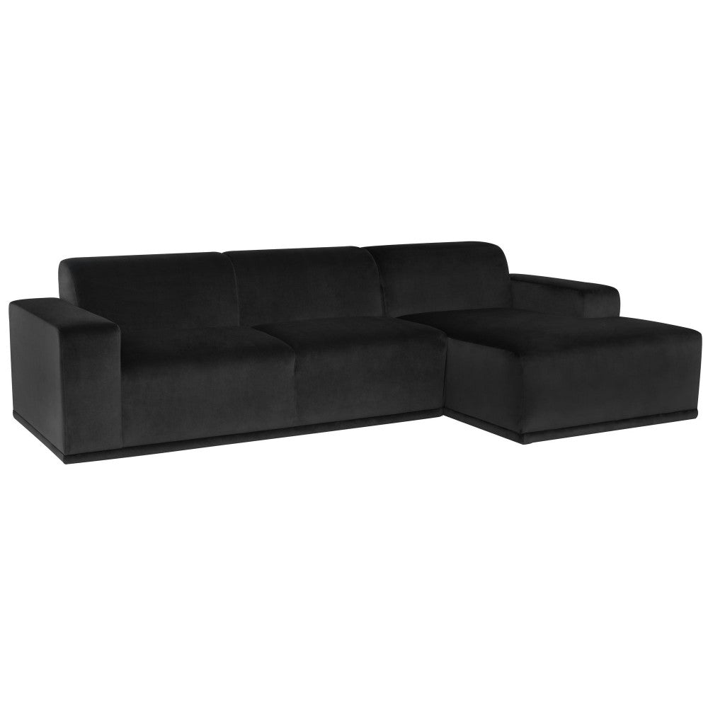Leo Shadow Gray Fabric Sectional Sofa, HGSN296