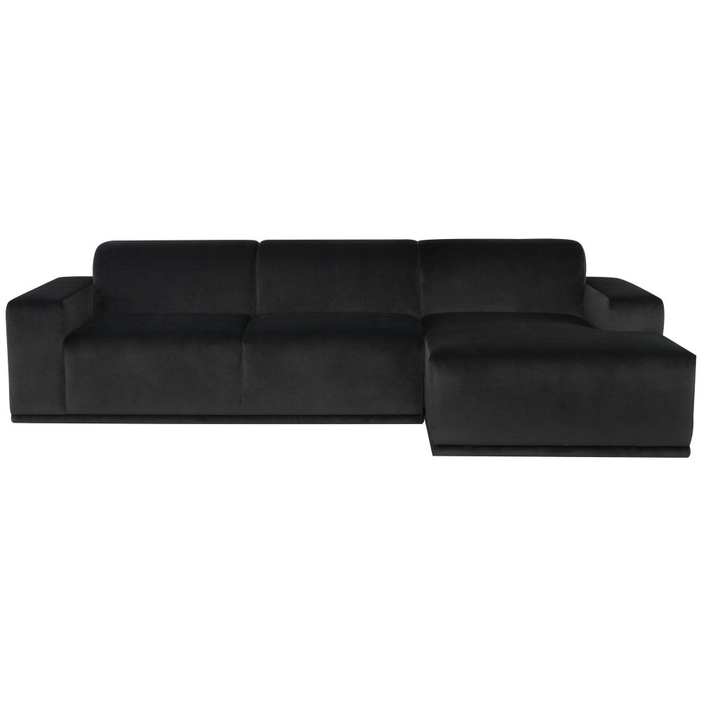 Leo Shadow Gray Fabric Sectional Sofa, HGSN296