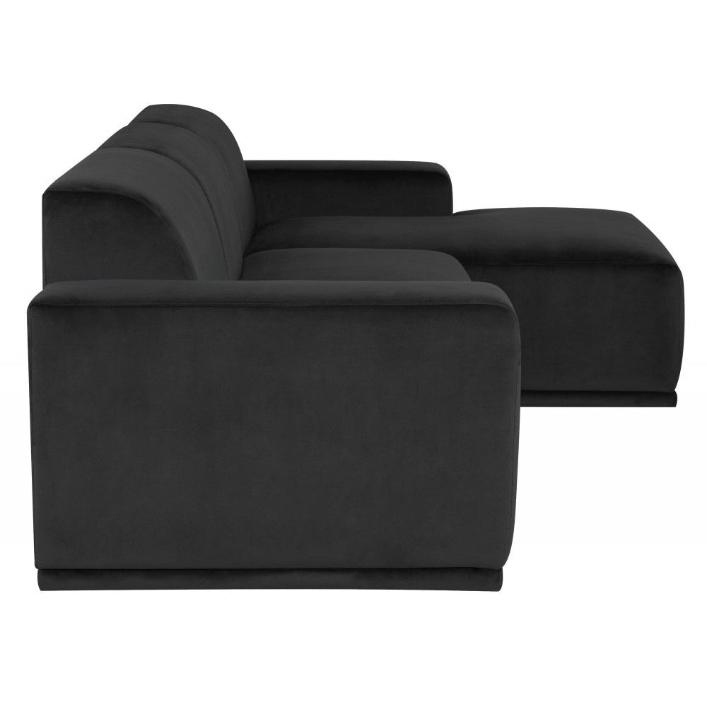 Leo Shadow Gray Fabric Sectional Sofa, HGSN296