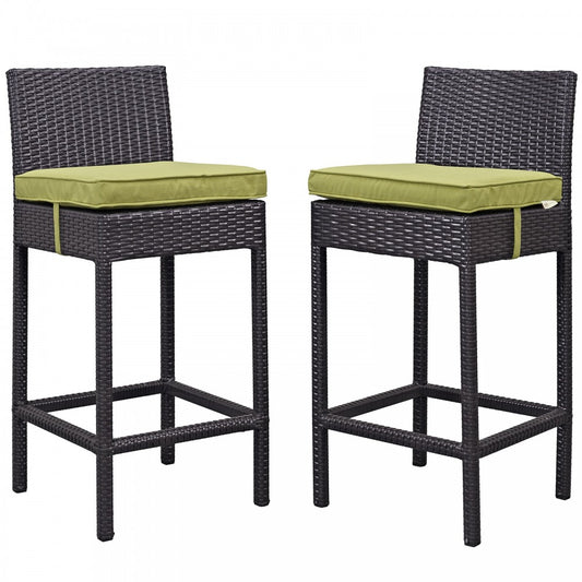 Lift Bar Stool Outdoor Patio Set of 2, Espresso Peridot