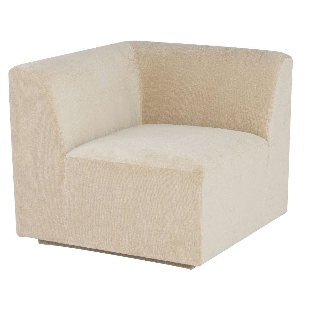 Lilou Almond Fabric  Modular Sofa Corner