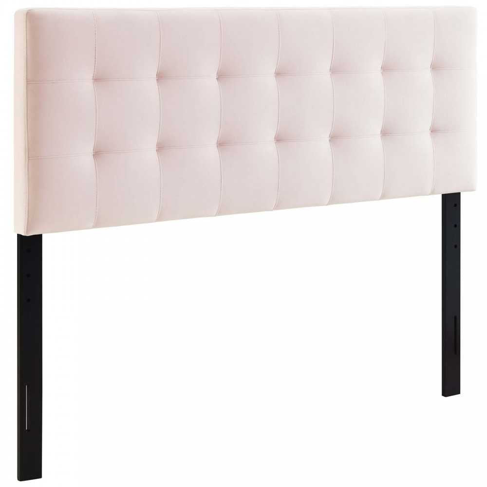 Lily King Biscuit Tufted Performance Velvet Headboard, Pink