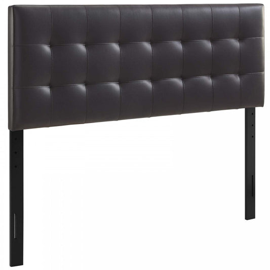 Lily King Upholstered Vinyl Headboard, Brown