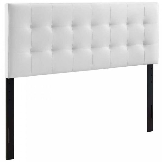 Lily King Upholstered Vinyl Headboard, White