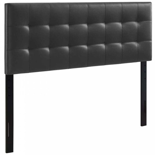 Lily King Upholstered Vinyl Headboard, Black