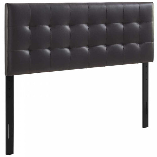 Lily Queen Upholstered Vinyl Headboard, Brown