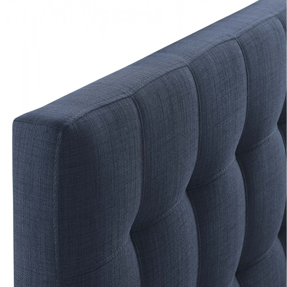 Lily Twin Upholstered Fabric Headboard, Navy