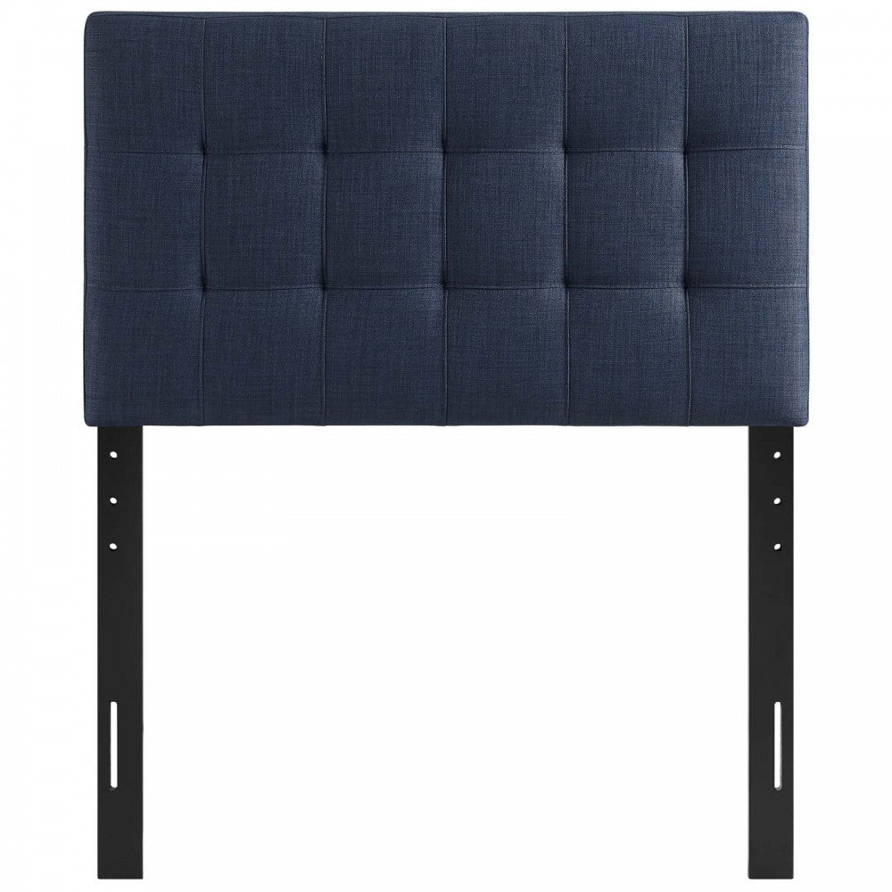 Lily Twin Upholstered Fabric Headboard, Navy