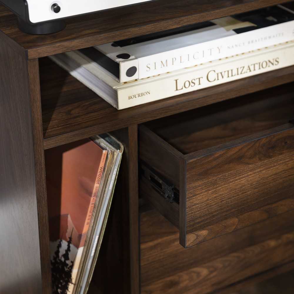 Lincoln 25" Modern Storage Nightstand - Dark Walnut