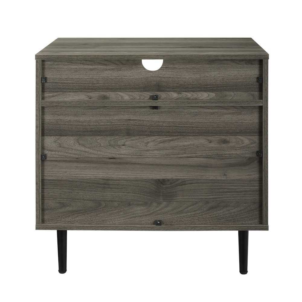 Lincoln 25" Modern Storage Nightstand - Slate Gray