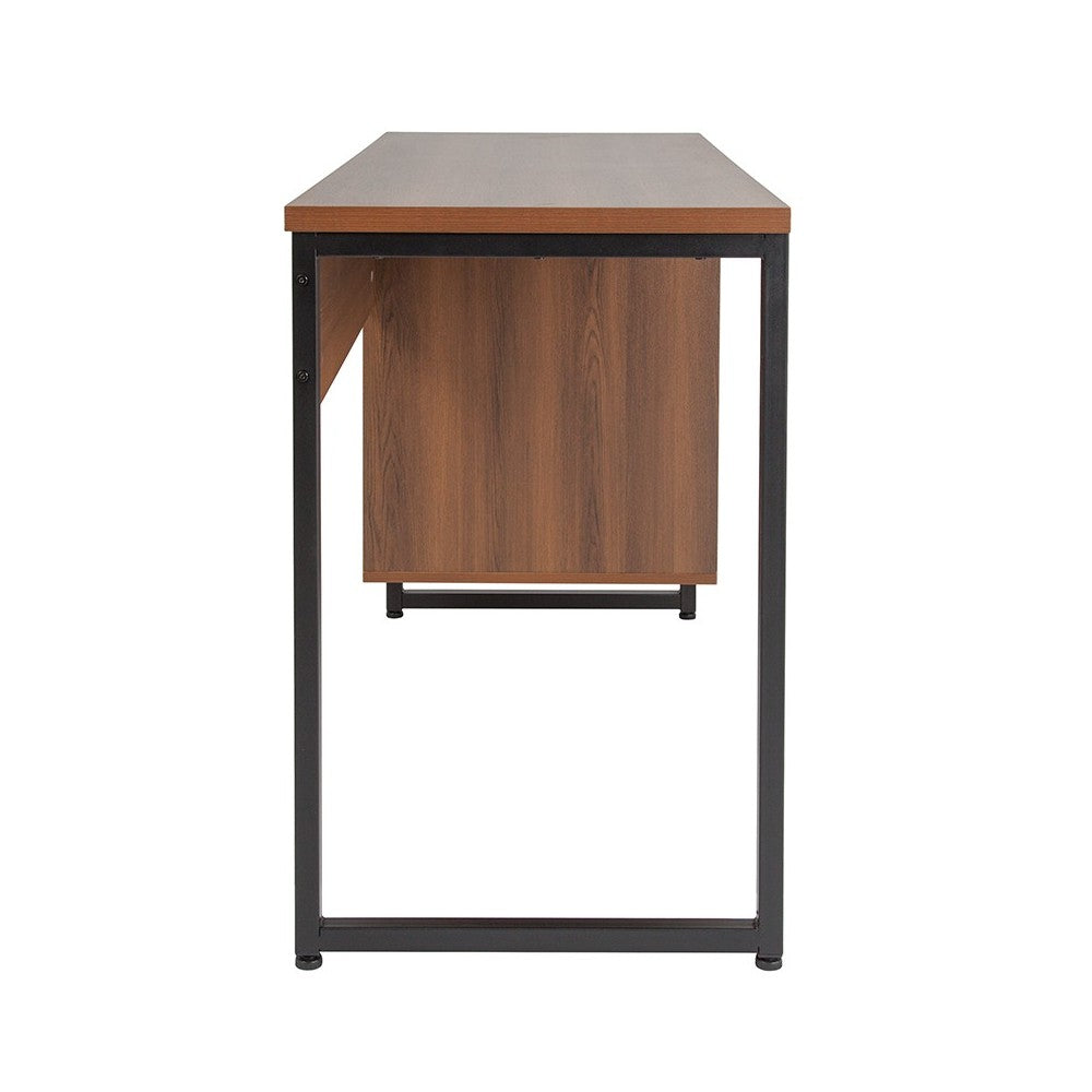 Lincoln Collection Computer Desk in Rustic Wood Grain Finish