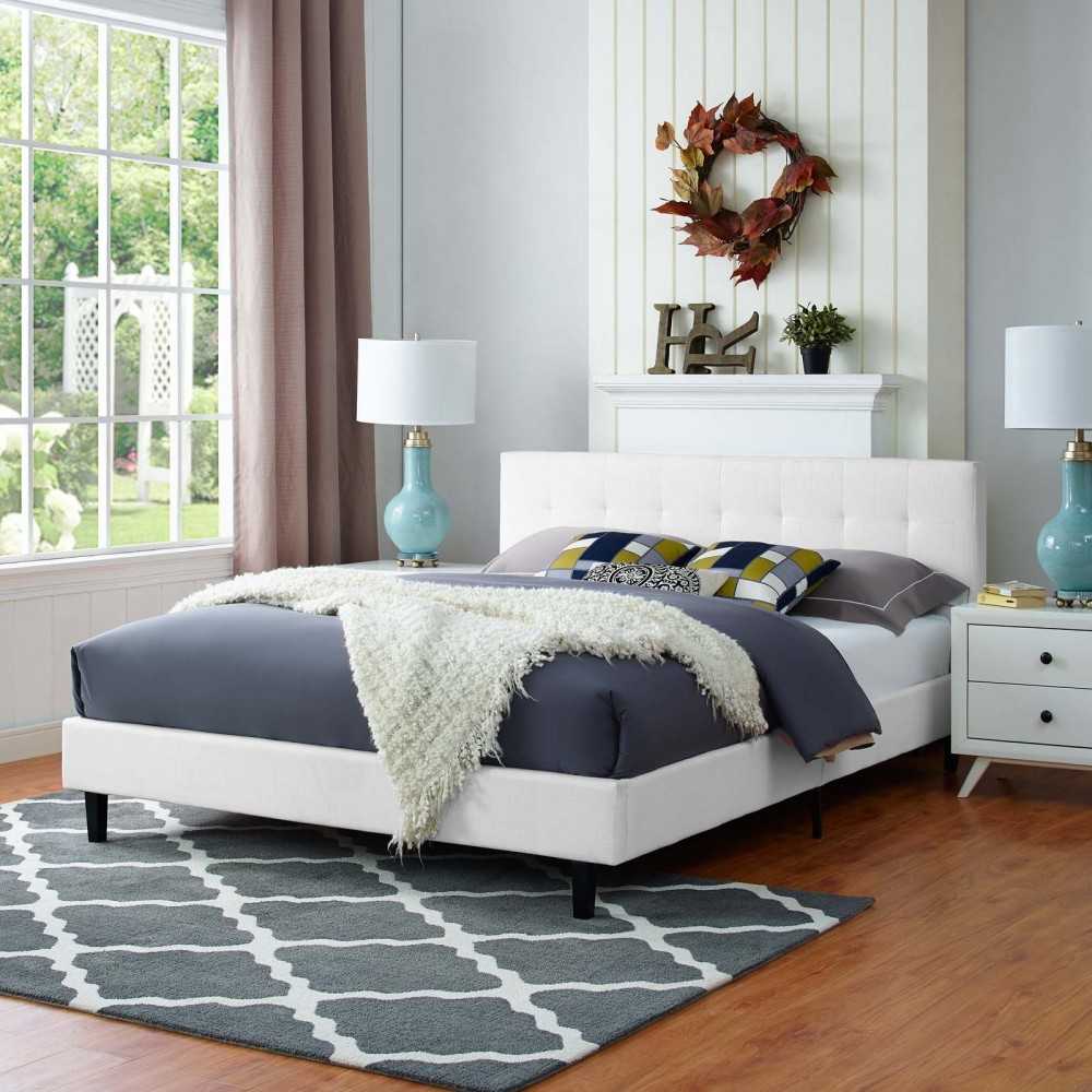 Linnea Full Bed, White