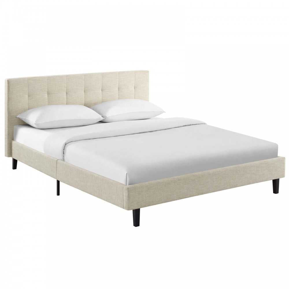 Linnea Full Bed, Beige