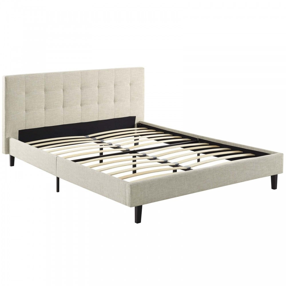 Linnea Full Bed, Beige