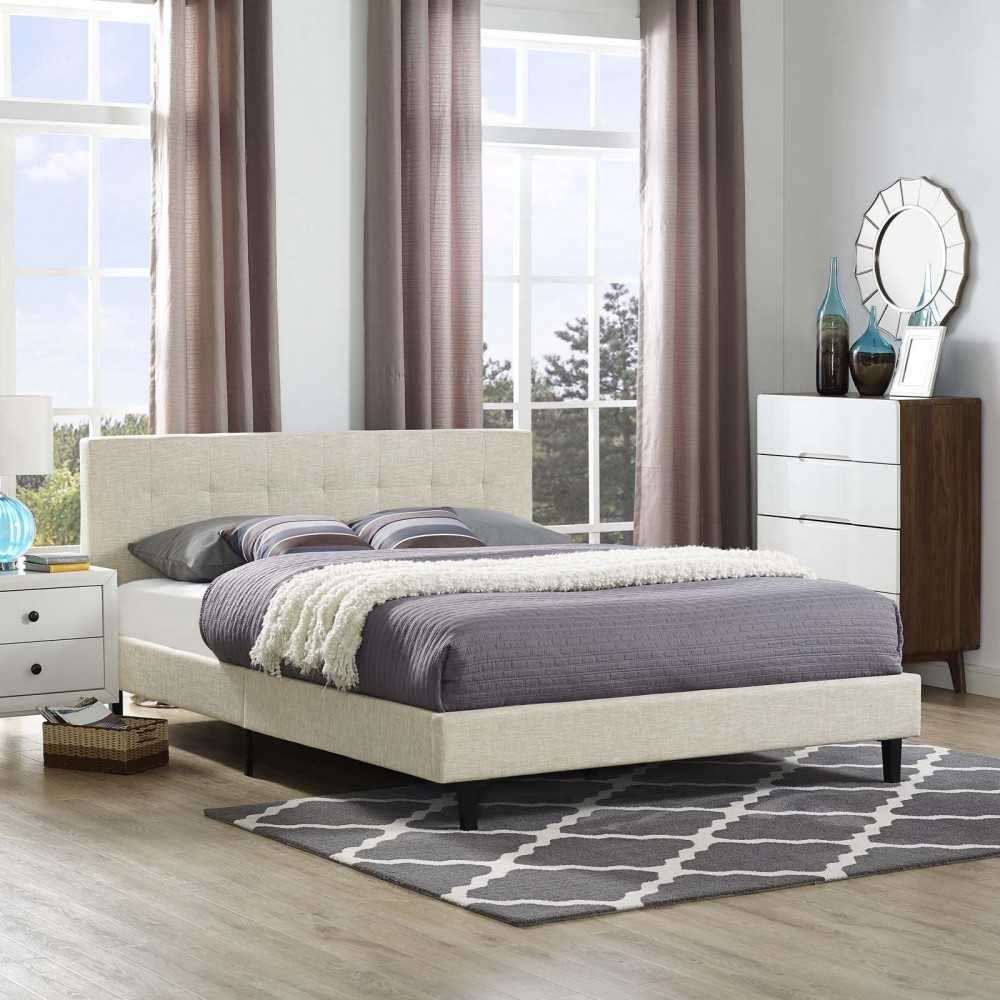 Linnea Full Bed, Beige