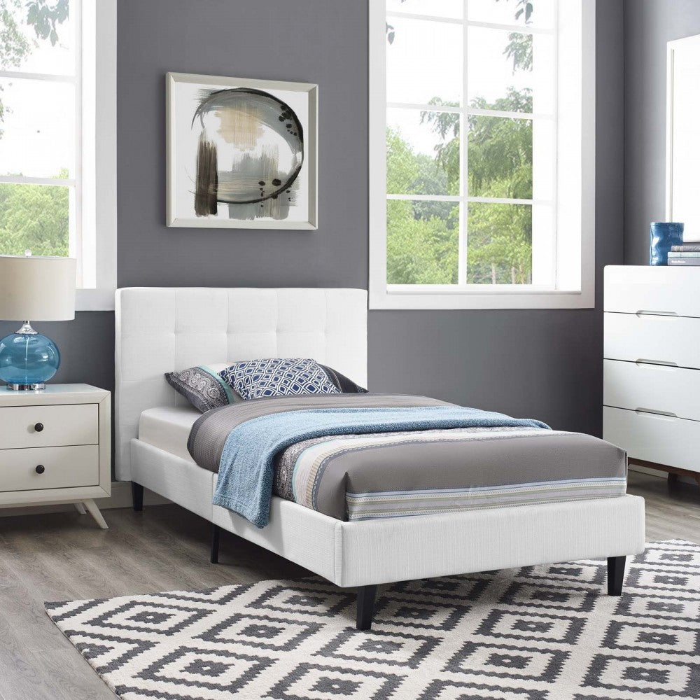 Linnea Twin Bed, White