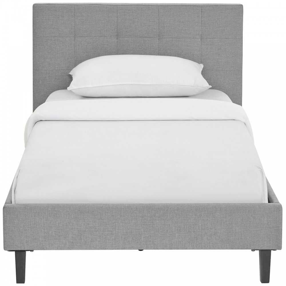 Linnea Twin Bed, Light Gray