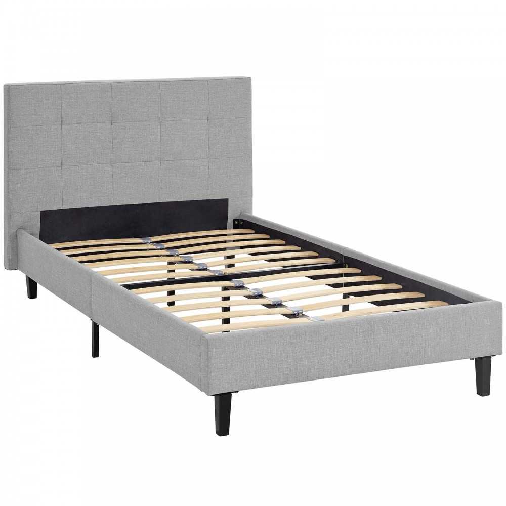 Linnea Twin Bed, Light Gray