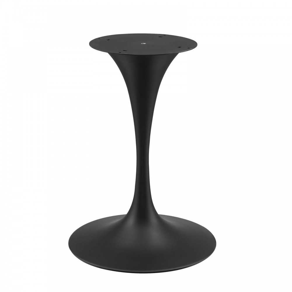 Lippa 28" Artificial Marble Dining Table, Black Black