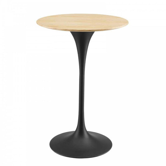 Lippa 28" Wood Bar Table, Black Natural