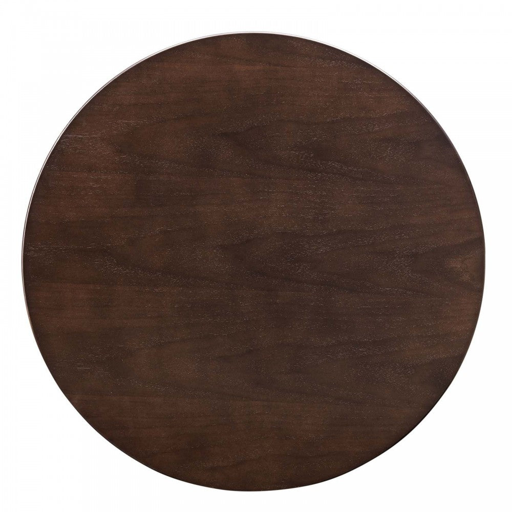 Lippa 28" Wood Bar Table, Black Cherry Walnut