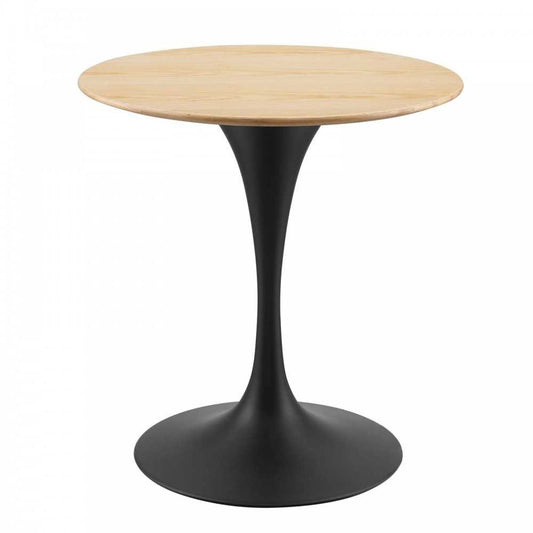 Lippa 28" Wood Dining Table, Black Natural