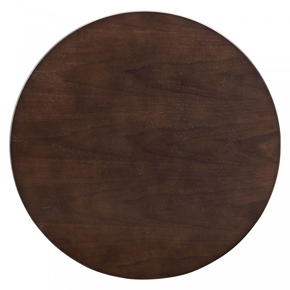 Lippa 28" Wood Dining Table, Gold Cherry Walnut