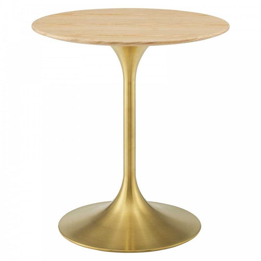 Lippa 28" Wood Dining Table, Gold Natural