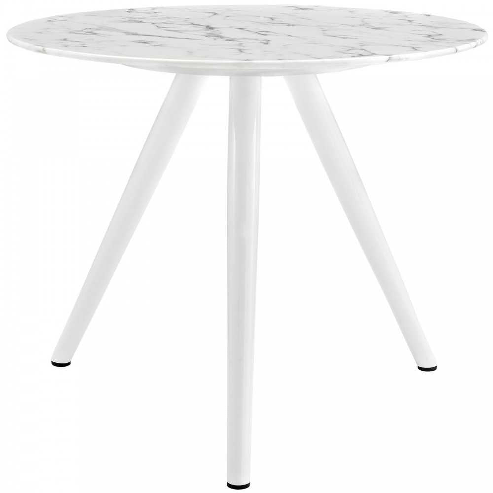 Lippa 36" Round Artificial Marble Dining Table with Tripod Base