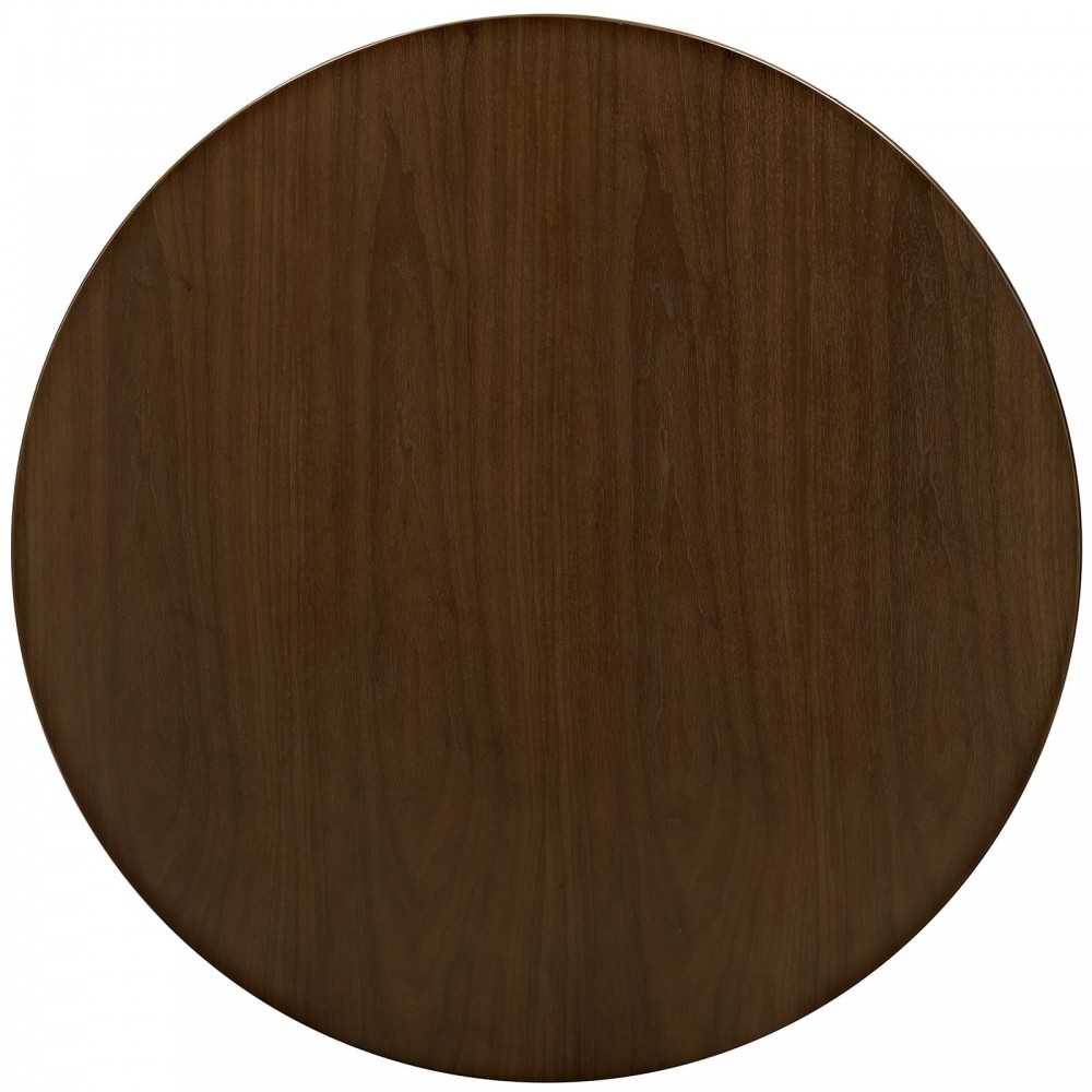 Lippa 36" Round Walnut Dining Table with Tripod Base