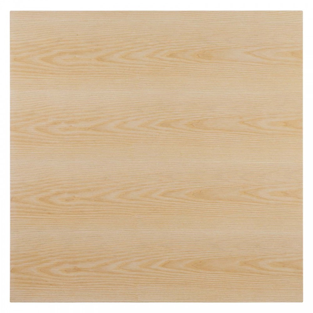 Lippa 36" Square Wood Dining Table, Gold Natural