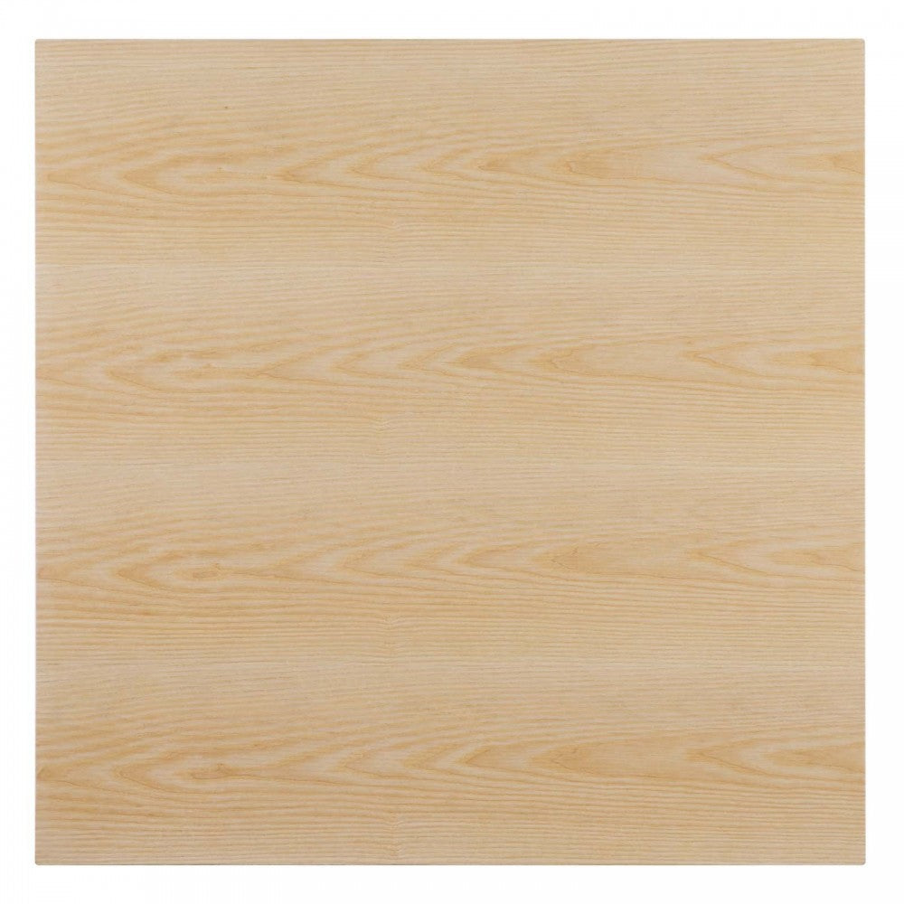 Lippa 36" Square Wood Dining Table, Rose Natural