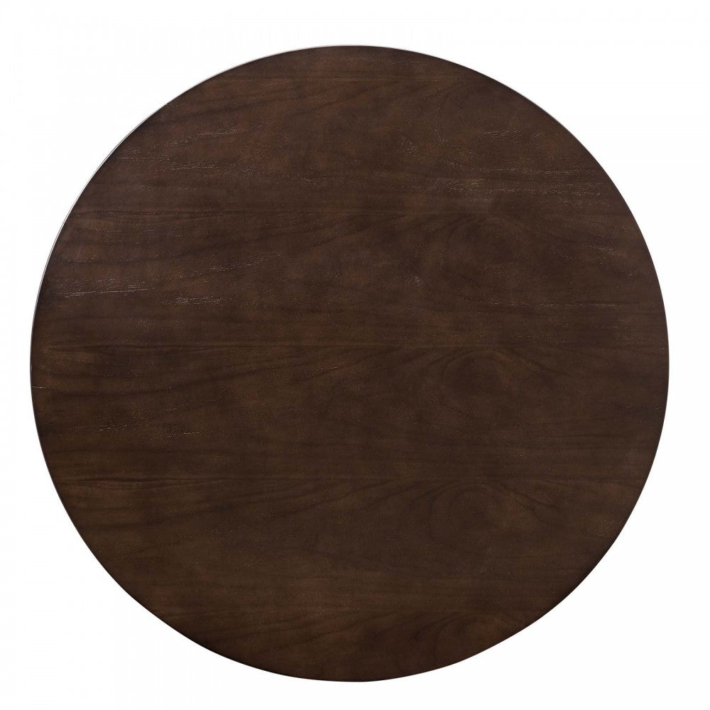 Lippa 36" Wood Coffee Table, Rose Cherry Walnut