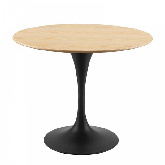 Lippa 36" Wood Dining Table, Black Natural