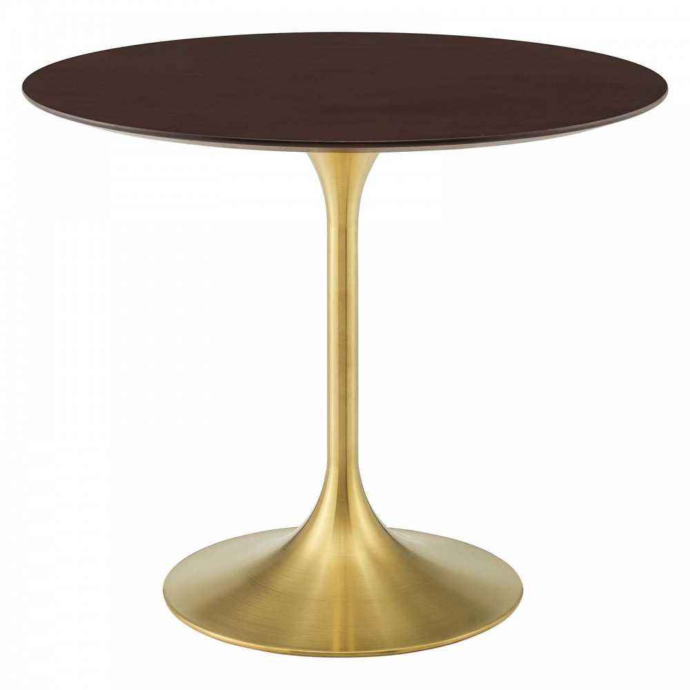 Lippa 36" Wood Dining Table, Gold Cherry Walnut