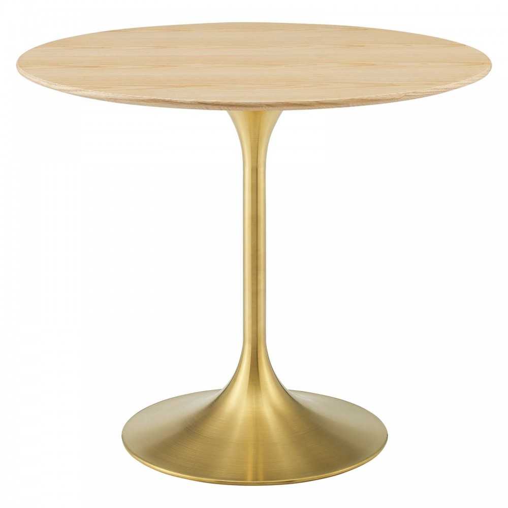 Lippa 36" Wood Dining Table, Gold Natural