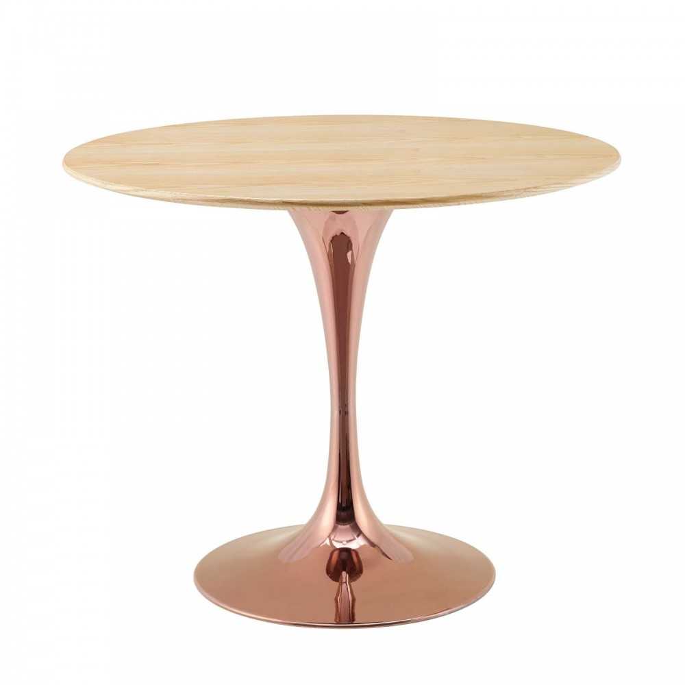 Lippa 36" Wood Dining Table, Rose Natural