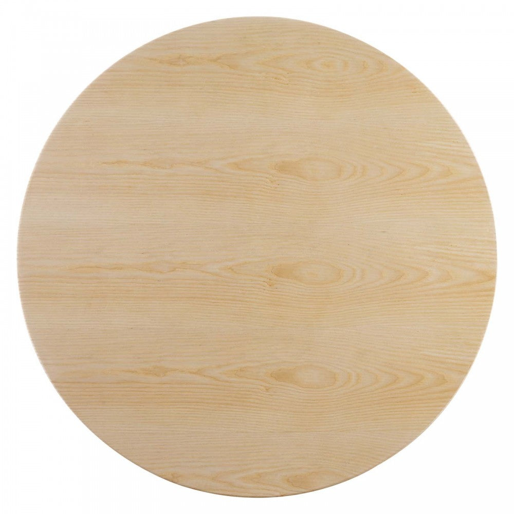 Lippa 40" Wood Dining Table, Gold Natural