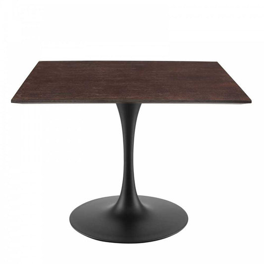 Lippa 40" Wood Square Dining Table, Black Cherry Walnut