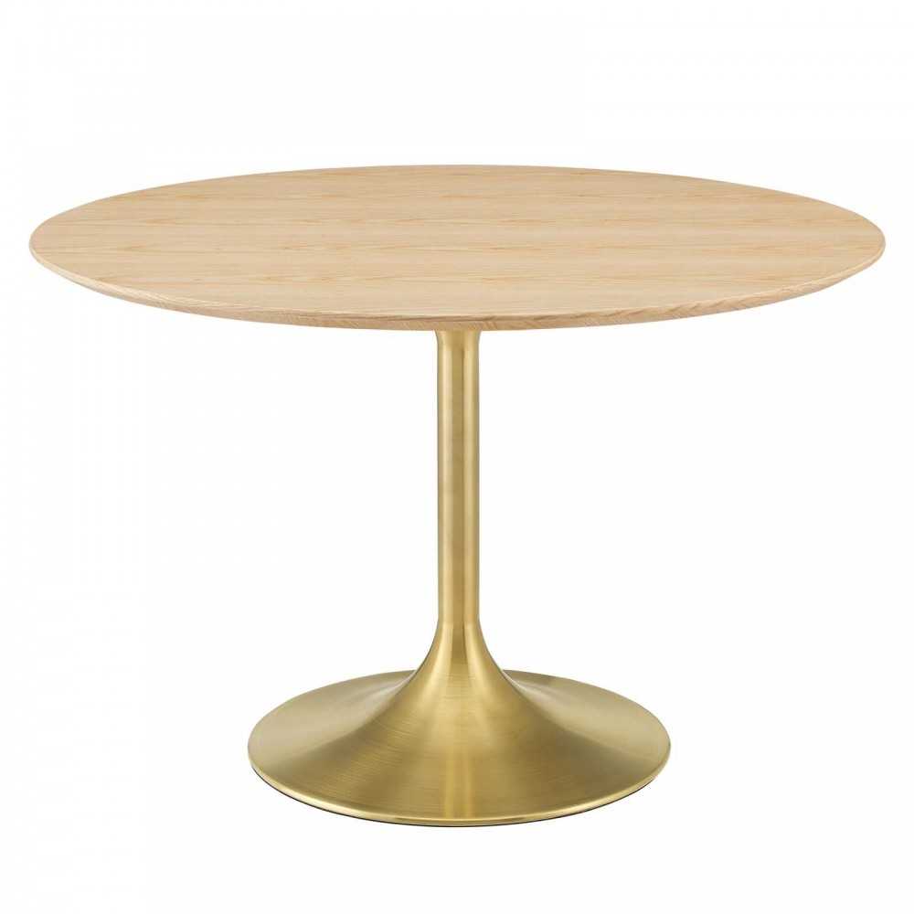 Lippa 47" Wood Dining Table, Gold Natural