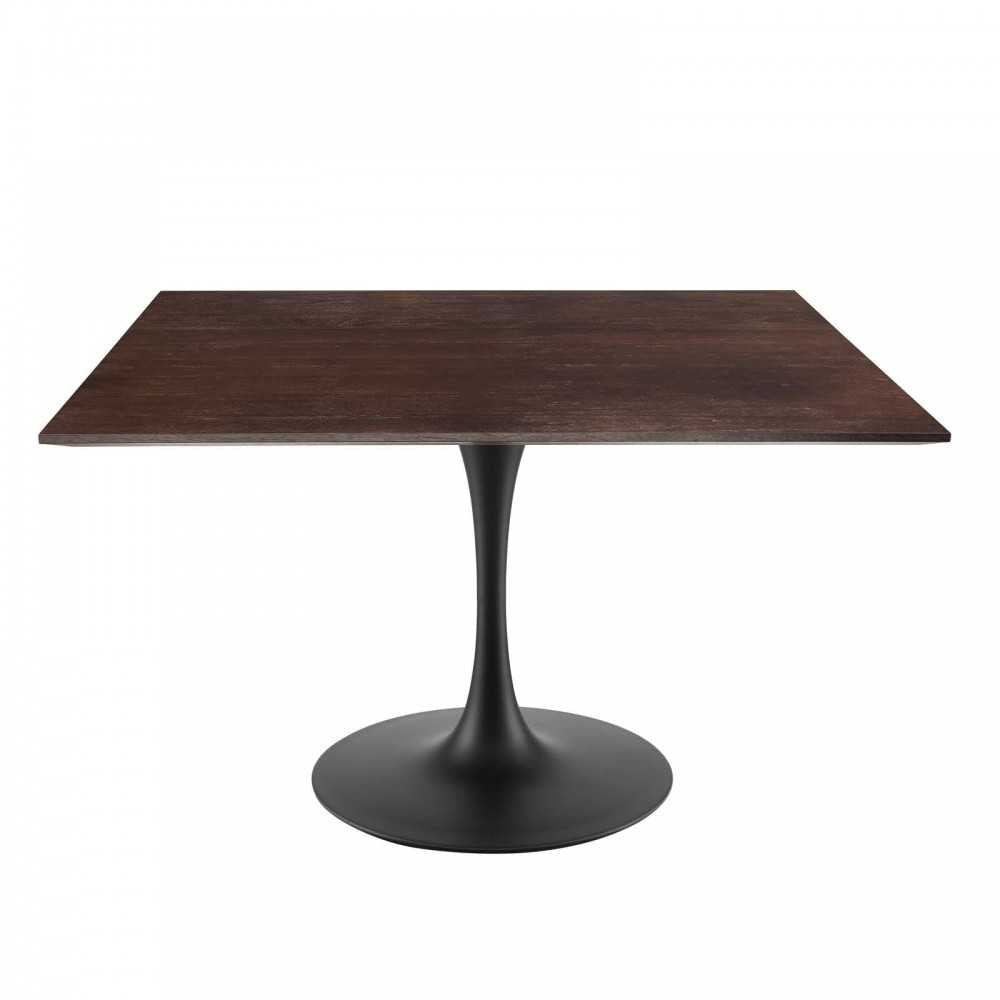 Lippa 47" Wood Square Dining Table, Black Cherry Walnut