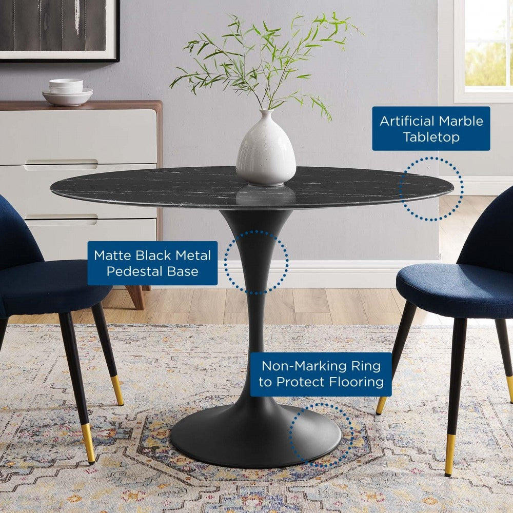 Lippa 48" Artificial Marble Dining Table