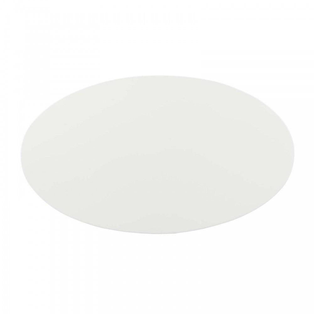 Lippa 48" Oval Wood Dining Table, Rose White